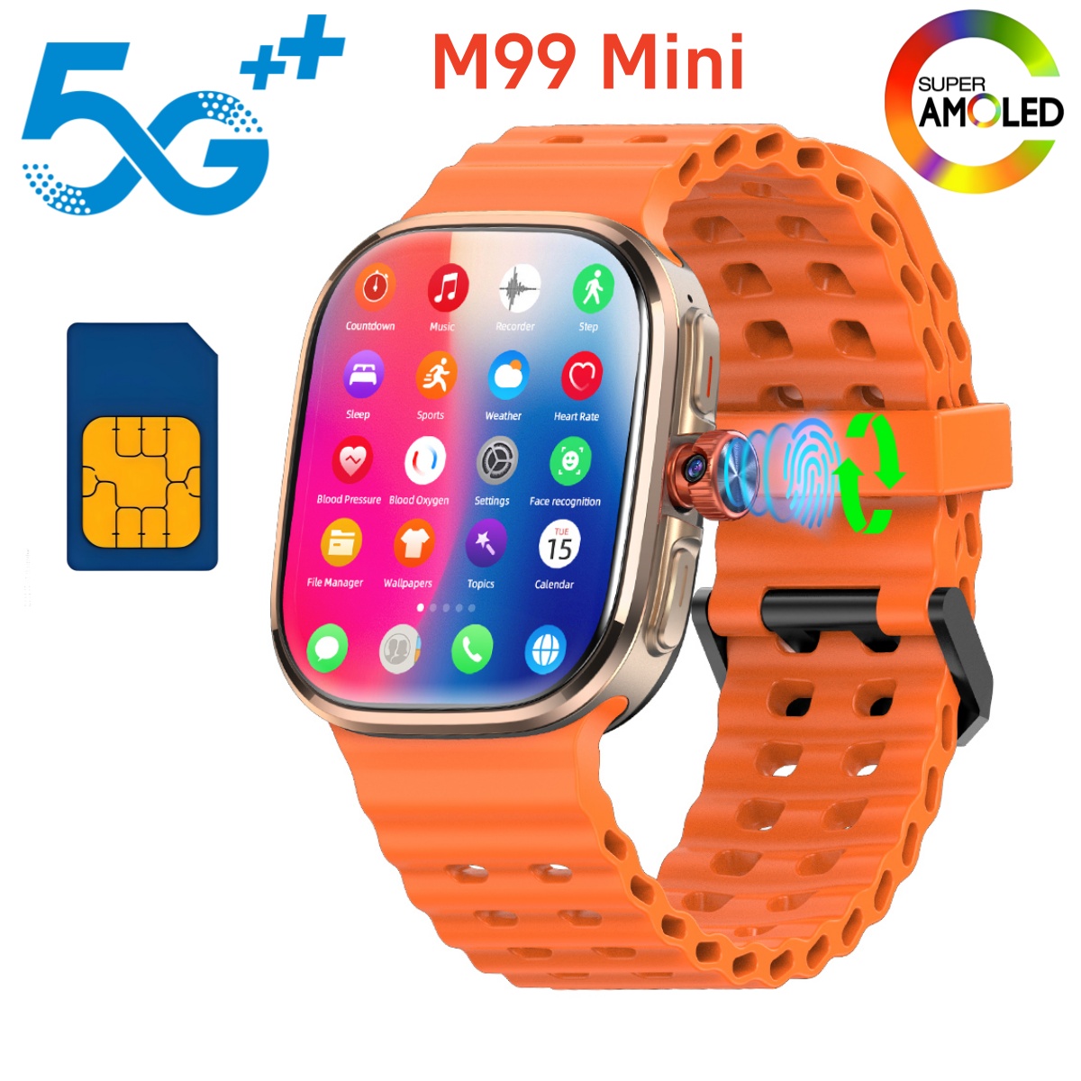 Smartwatch Id - M99 미니 스마트워치 5G 안드로이드 13.0