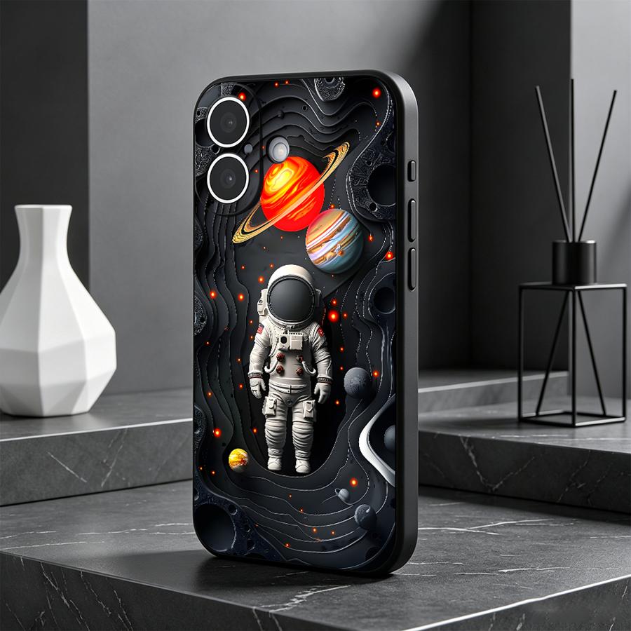 Apple Iphone 15 Pro Max - 창의적인 행성 우주비행사 테마 애플 아이폰