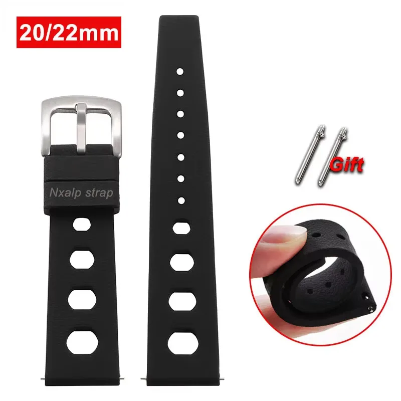 Smartwatch Band Accessories - 20mm 22mm 열대 실리콘 시계 밴드