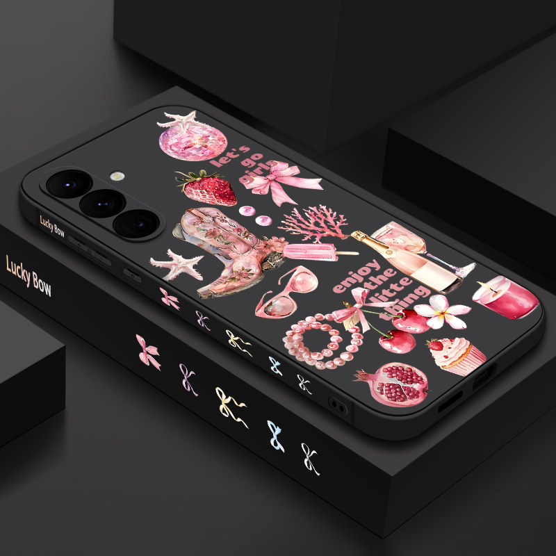 Samsung Galaxy A55 - 딸기 체리 패턴 폰 케이스 삼성