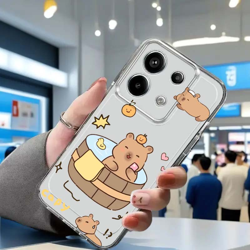 Xiaomi Redmi Note 14 - 만화 곰 재미있는 휴대폰 케이스 샤오미
