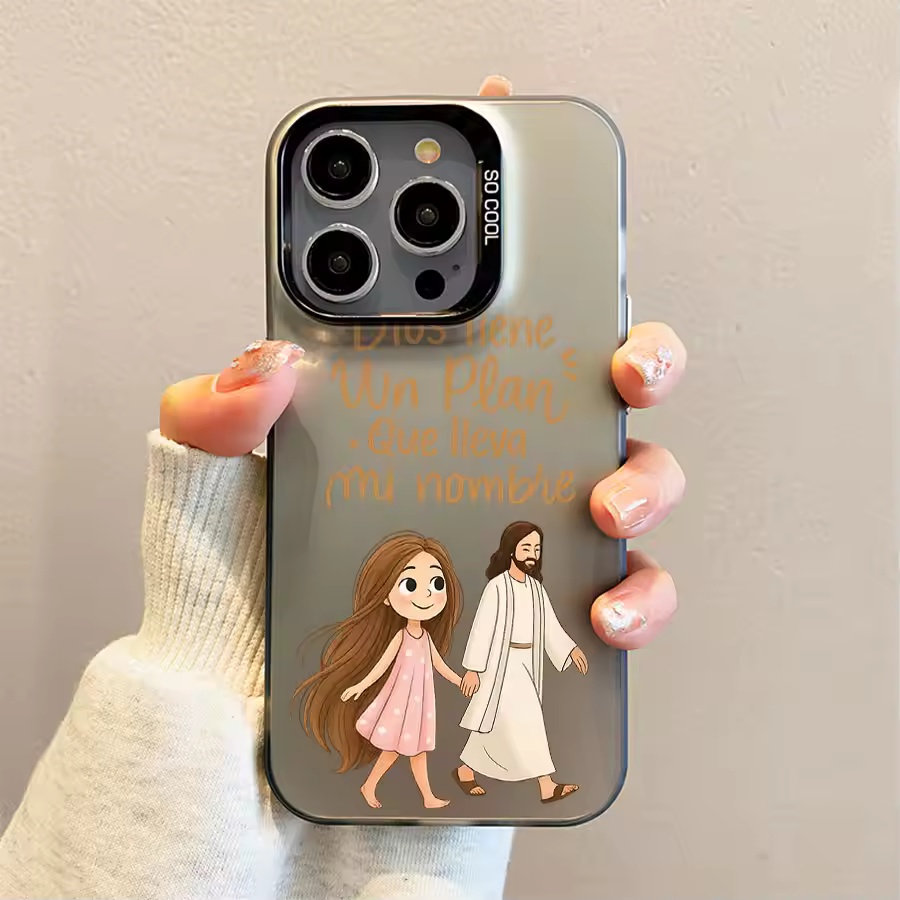 Apple Iphone 15 - 귀여운 소녀와 함께 하나님과 함께 걷는