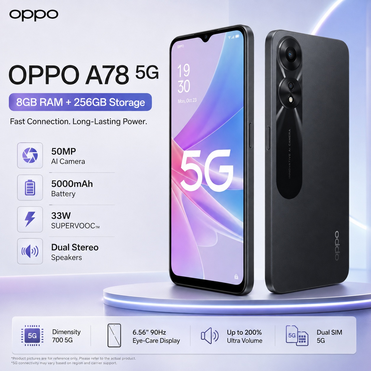Oppo A78 - 새로운 OPPO A78 5G 스마트폰 8GB+256GB,