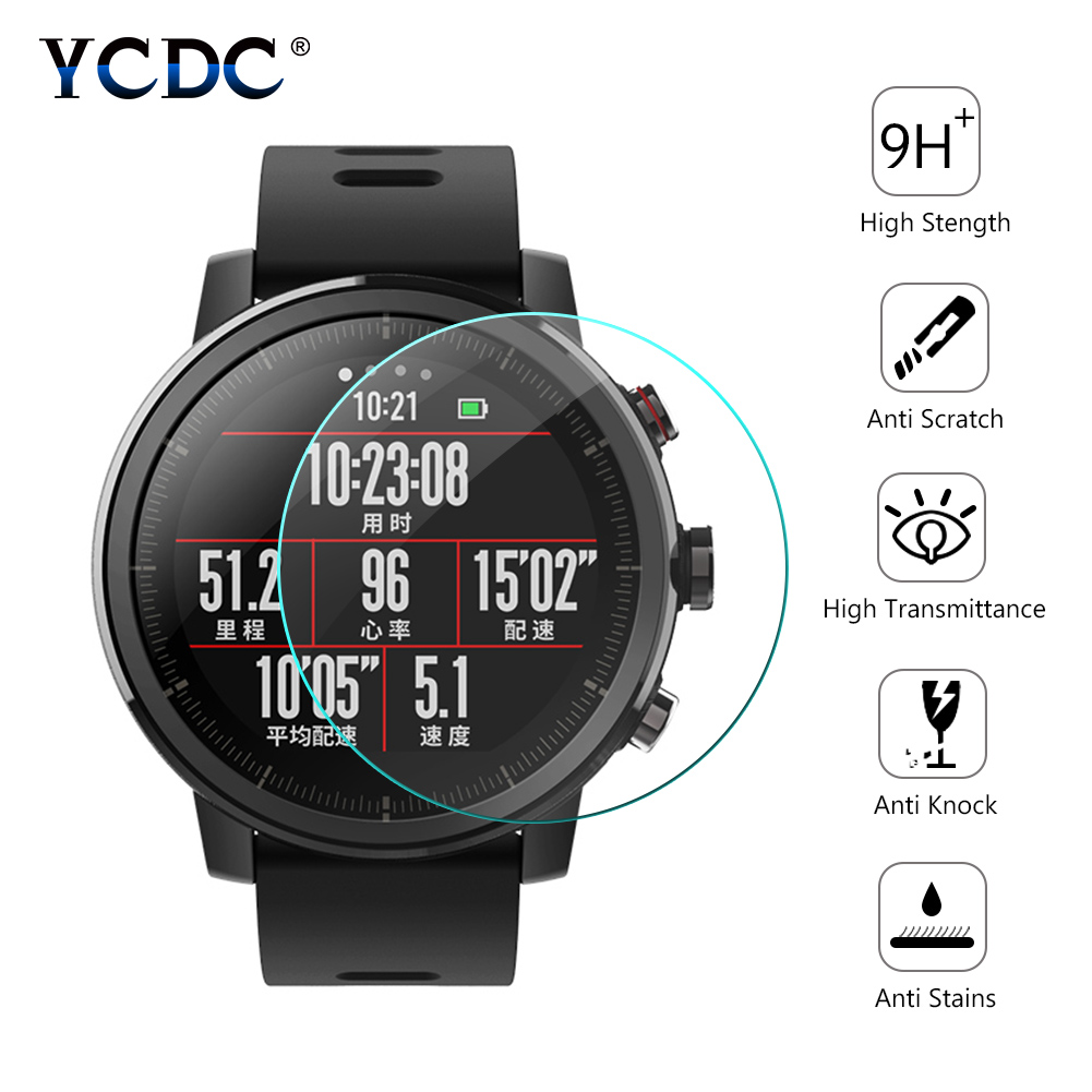 Watch Face Protector - 2팩 원형 시계 강화유리 화면 보호