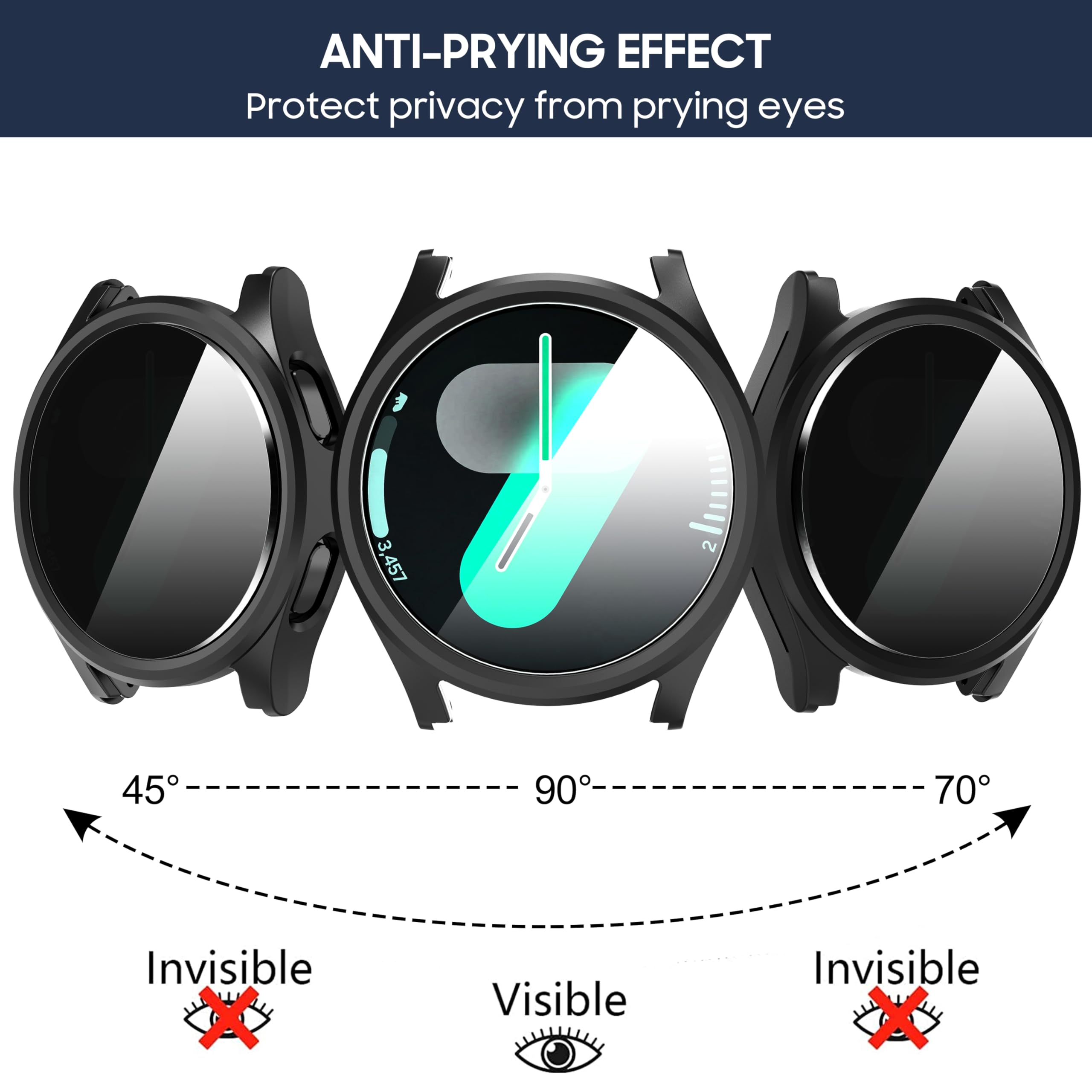 삼성 갤럭시 워치 7 용 강화 유리 및 프라이버시 케이 - Smartwatch Band Accessories 리뷰 및 가격