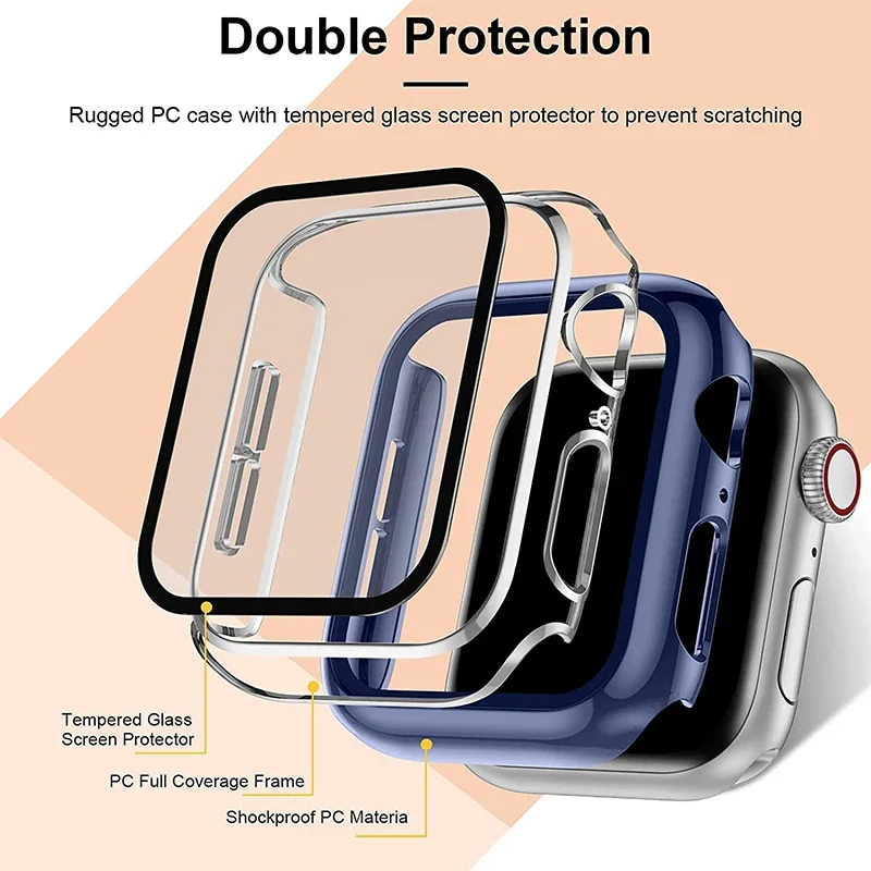 애플워치 액세서리 강화유리+보호캡 45mm 41mm 4 - Smartwatch Band Accessories 리뷰 및 가격