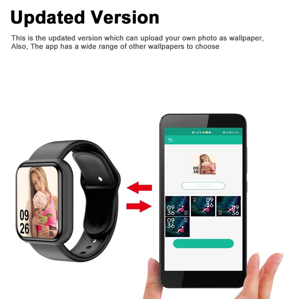 스마트 워치 남녀공용 스포츠 모드 음악 제어 칼로리 거 - Android Smartwatch Accessories 리뷰 및 가격