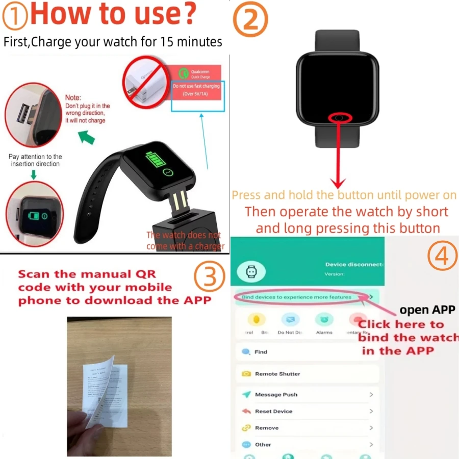 스포츠 Smartwatch 피트니스 팔찌 음악 제어 여 - Android Smartwatch Accessories 리뷰 및 가격