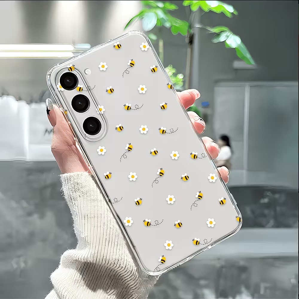 투명 TPU 귀여운 꿀벌 데이지 패턴 폰 케이스 삼성  - Samsung Galaxy A55 리뷰 및 가격