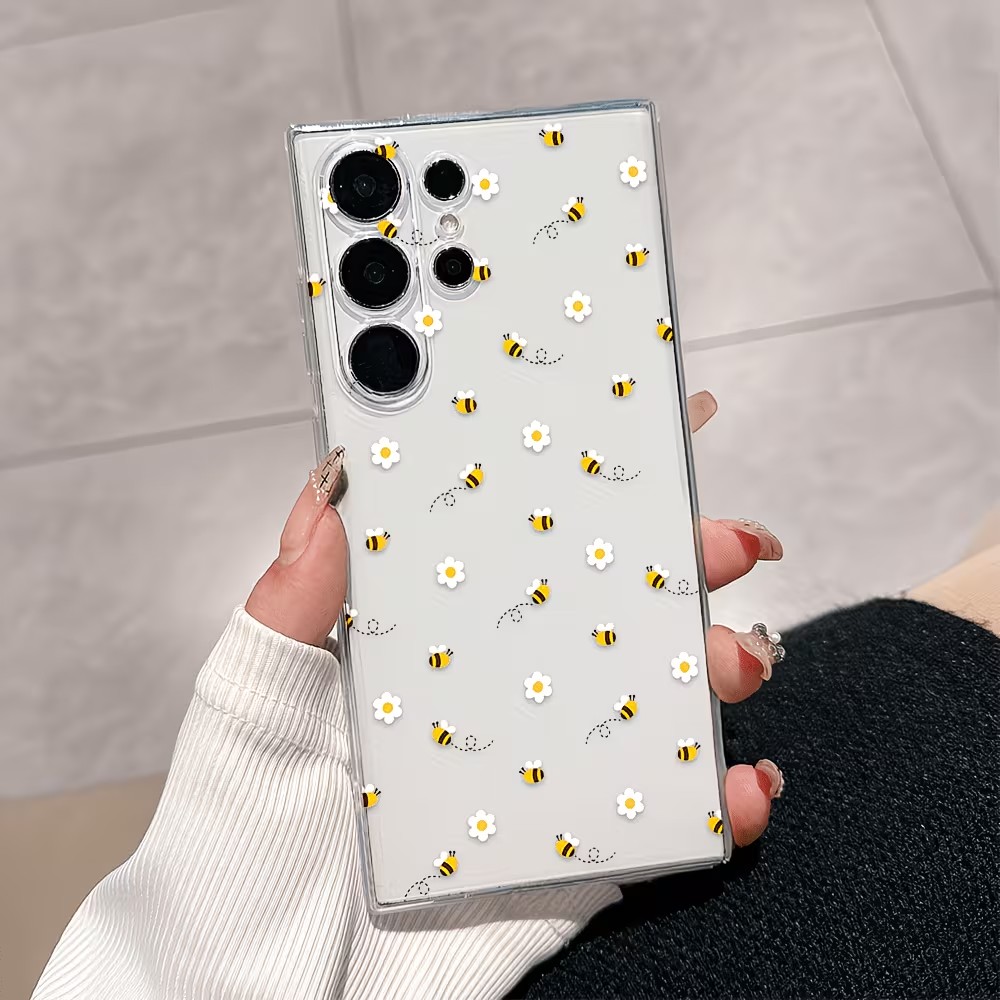 투명 TPU 귀여운 꿀벌 데이지 패턴 폰 케이스 삼성  - Samsung Galaxy A55 리뷰 및 가격