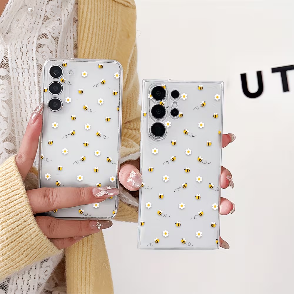 투명 TPU 귀여운 꿀벌 데이지 패턴 폰 케이스 삼성  - Samsung Galaxy A55 리뷰 및 가격