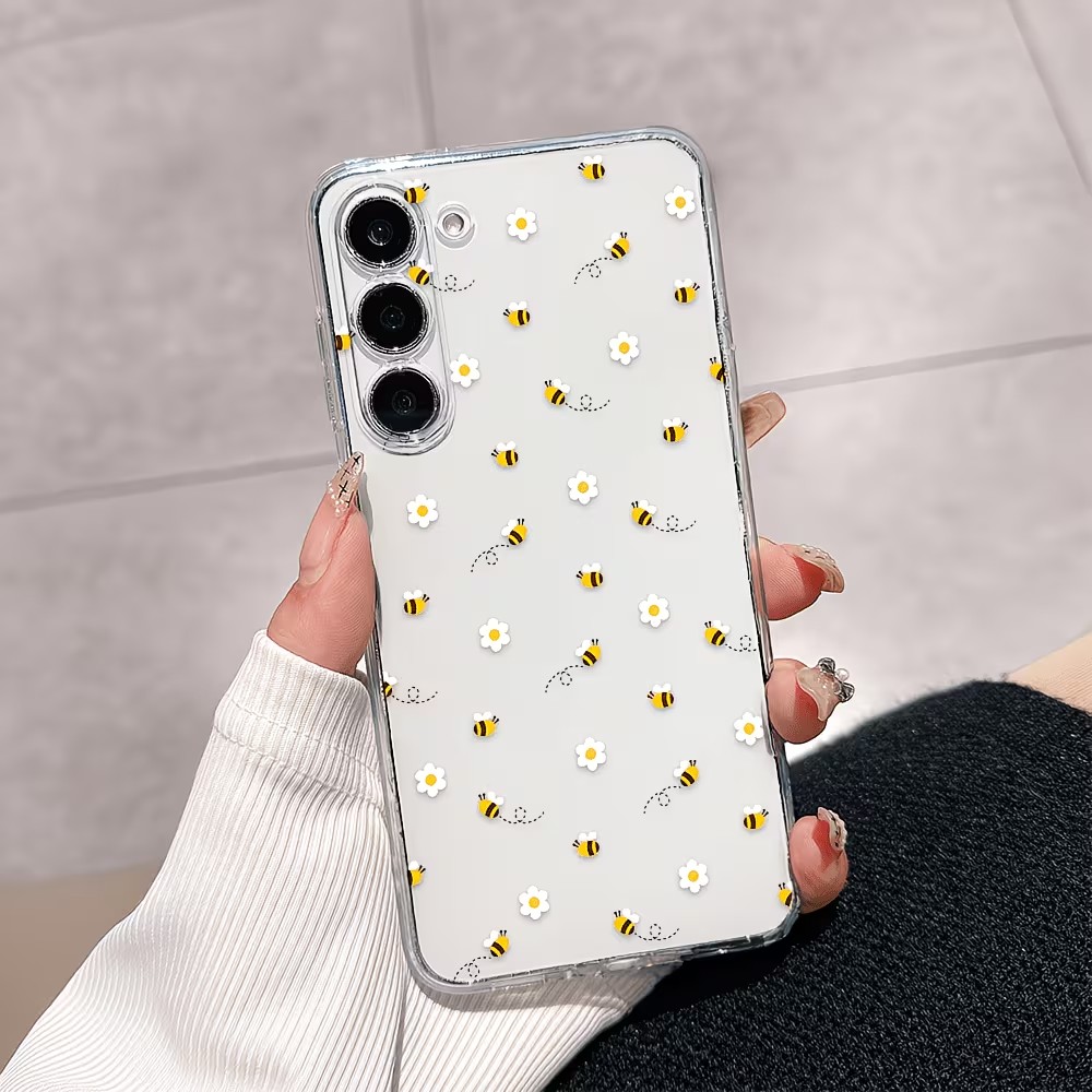 투명 TPU 귀여운 꿀벌 데이지 패턴 폰 케이스 삼성  - Samsung Galaxy A55 리뷰 및 가격
