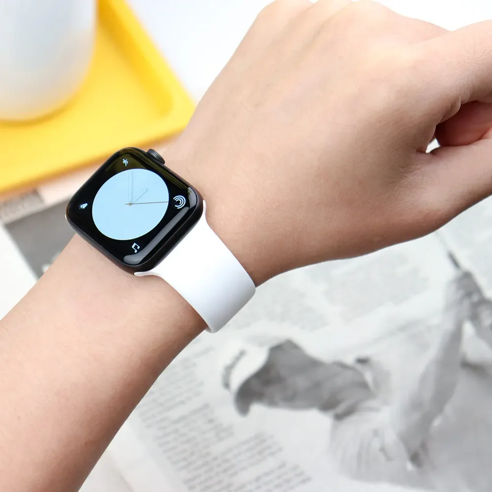 Apple Watch 스트랩 용 실리콘 밴드 44mm  - Smartwatch Id 리뷰 및 가격