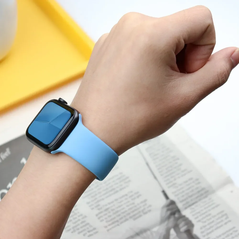 Apple Watch 스트랩 용 실리콘 밴드 44mm  - Smartwatch Id 리뷰 및 가격
