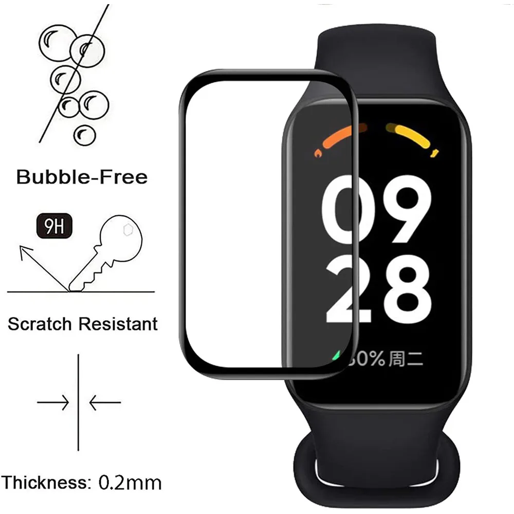 Redmi Band 2 용 1-3pcs 3D 복합 필름 - Xiaomi Smartwatch Accessories 리뷰 및 가격