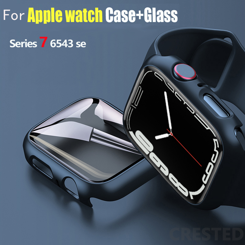 유리 + 커버 Apple Watch 케이스 44mm 4 - Smartwatch Band Accessories 리뷰 및 가격
