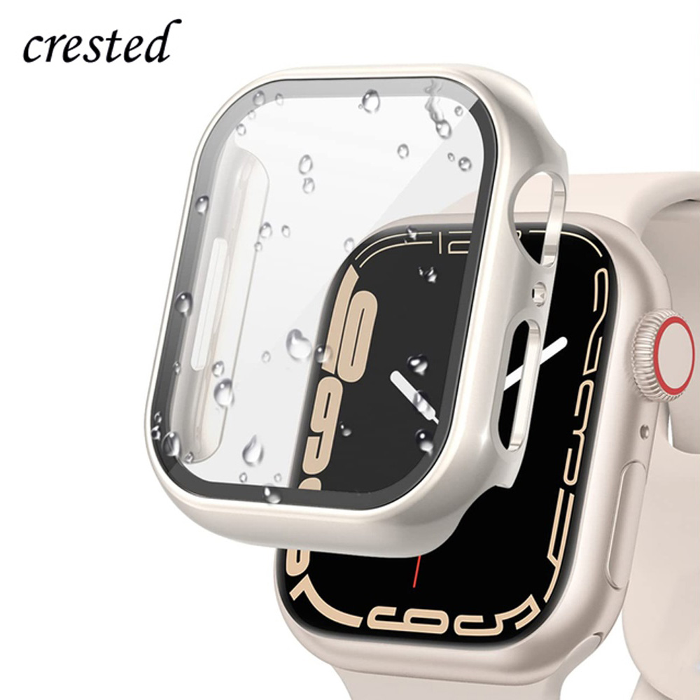 유리 + 커버 Apple Watch 케이스 44mm 4 - Smartwatch Band Accessories 리뷰 및 가격