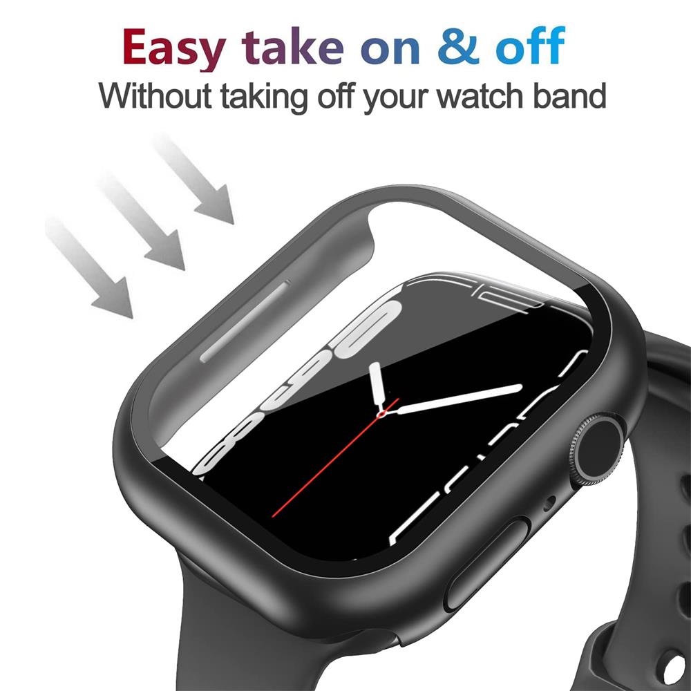 유리 + 커버 Apple Watch 케이스 44mm 4 - Smartwatch Band Accessories 리뷰 및 가격
