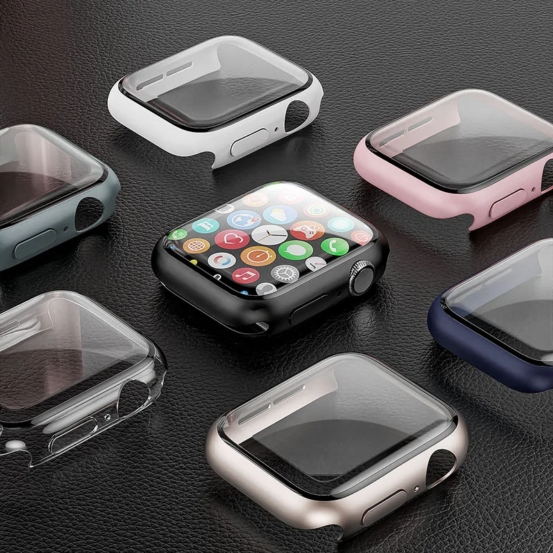 애플 워치 케이스용 강화 유리 및 커버, PC 범퍼 스 - Smartwatch Band Accessories 리뷰 및 가격