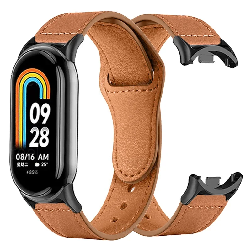 샤오미 미 밴드 10 8 9용 가죽 스트랩 시계 밴드  - Xiaomi Smartwatch Accessories 리뷰 및 가격