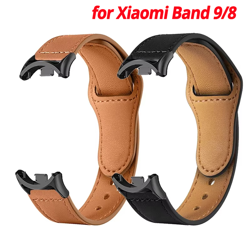 샤오미 미 밴드 10 8 9용 가죽 스트랩 시계 밴드  - Xiaomi Smartwatch Accessories 리뷰 및 가격