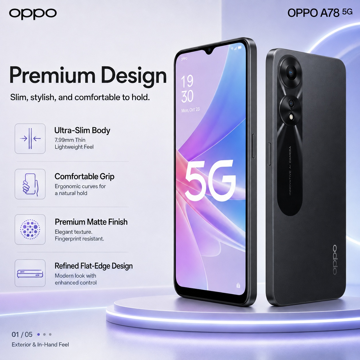 새로운 OPPO A78 5G 스마트폰 8GB+256GB - Oppo A78 리뷰 및 가격