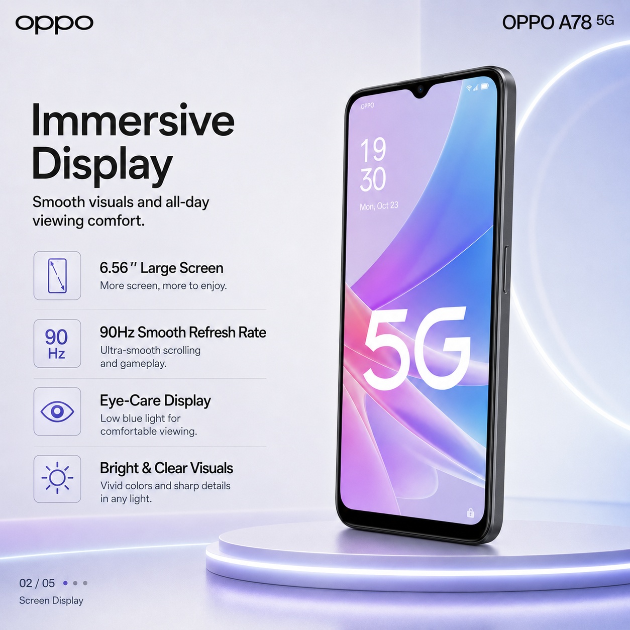 새로운 OPPO A78 5G 스마트폰 8GB+256GB - Oppo A78 리뷰 및 가격