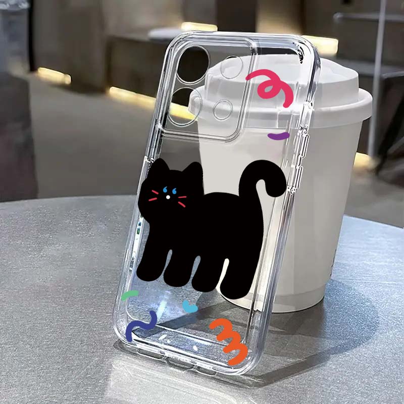 검은 고양이 만화 귀여운 디자인 샤오미 레드미 노트 1 - Xiaomi Redmi Note 14 리뷰 및 가격